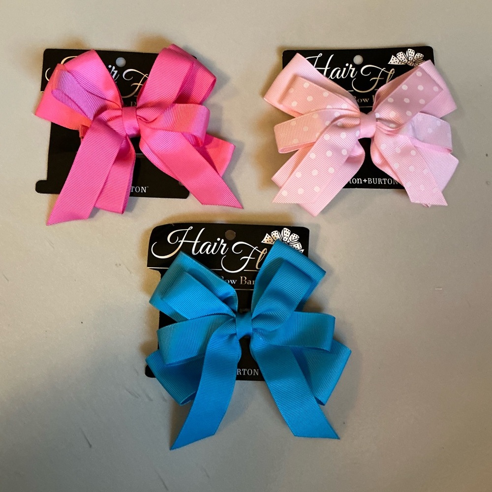 Kids Bow Set - Pink and Blue